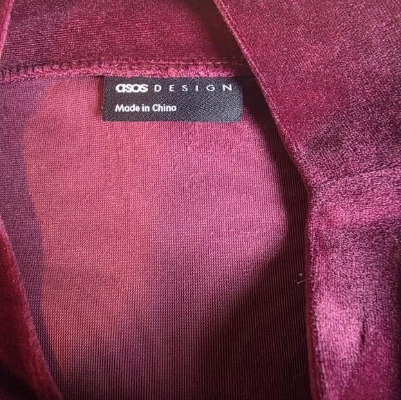 Men's Velvet Long Sleeve Top in Pink Suze L - Picture 4 of 4